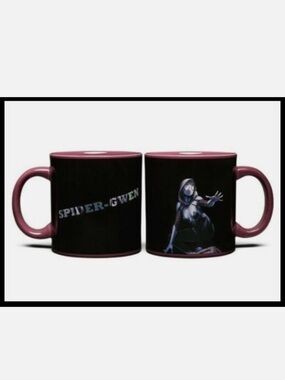 New Marvel Spider-Gwen Black and Pink Ceramic Mug (20 oz)